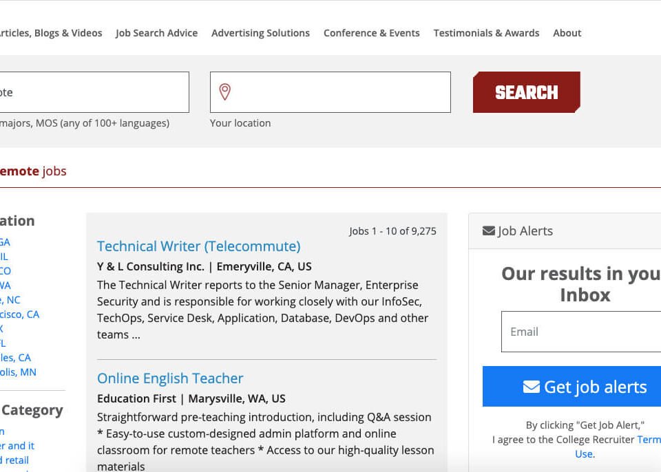 Great remote jobs in business and consumer serv…Entry Level Jobs | Internships for Students